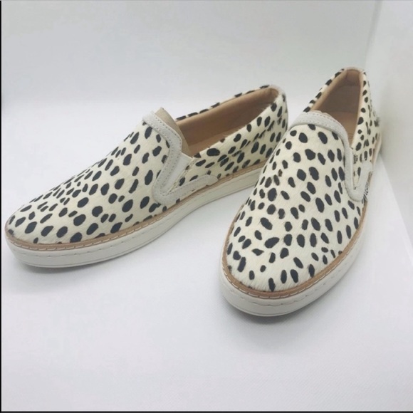 UGG SOLEDA GENUINE CALF HAIR SLIP-ON SNEAKERS - Picture 10 of 11